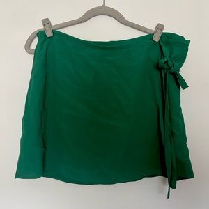 Crepe Wrap Miniskirt